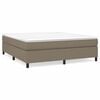 vidaXL Boxspringbett mit Matratze Taupe 160x200 cm Stoff