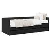 vidaXL Tagesbett mit Schubladen ohne Matratze Schwarz 100x200 cm