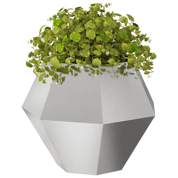 vidaXL Pflanzk&uuml;bel 2 pcs Silber 75 x 75 x 60 cm Edelstahl