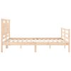 vidaXL Massivholzbett mit Kopfteil 160x200 cm