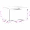 vidaXL Wandmontiertes Nachttischchen Altholz 50 x 36 x 30 cm