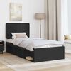 vidaXL Bettrahmen Schwarz 75 x 190 cm Massives Kiefernholz