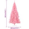 vidaXL K&uuml;nstlicher Weihnachtsbaum mit St&auml;nder Rosa 240 cm PVC