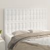 vidaXL Kopfteil Wei&szlig; 144x5x118/128 cm Kunstleder