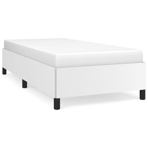 vidaXL Bettgestell ohne Matratze Wei&szlig; 100x200 cm Kunstleder