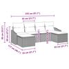 vidaXL Sofa Set mit Kissen 6 pcs Grau Poly Rattan