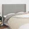 vidaXL Kopfteil mit Ohren Hellgrau 163x16x118/128 cm Stoff
