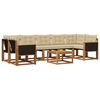 vidaXL Outdoor-Sofagarnitur mit Kissen 8 pcs Natur und Beige