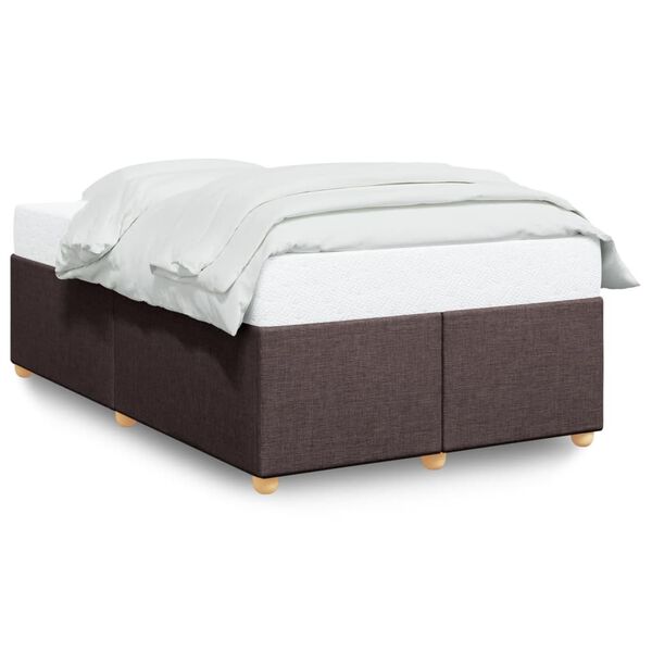 vidaXL Bettgestell ohne Matratze Dunkelbraun 120x190 cm Stoff