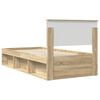 vidaXL Bettrahmen mit Kopfteil Sonoma 90 x 190 cm Holzwerkstoff
