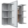vidaXL Bad-Spiegelschrank Grau Sonoma 80x20,5x64 cm Holzwerkstoff