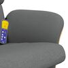 vidaXL Massagesessel mit Fu&szlig;hocker Dunkelgrau Stoff