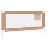 vidaXL Kleinkind-Bettschutzgitter Taupe 180x25 cm Stoff