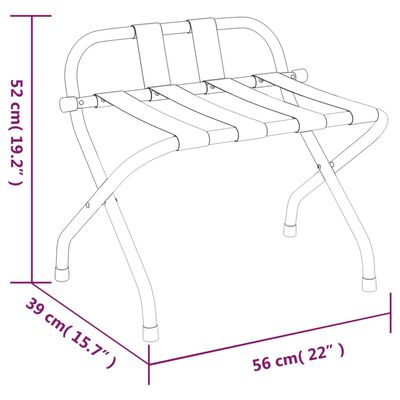 vidaXL Gepäckablage mit Rückenlehne Silbern 56x39x52cm