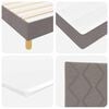 vidaXL Boxspringbett mit Matratze Taupe 180 x 200 cm Stoff