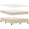 vidaXL Boxspringbett Hellgrau und Wei&szlig; 160 x 200 cm Cordstoff