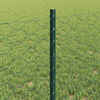 vidaXL Zaun mit Pfosten Gr&uuml;n 0,6 x 10 m Stahl und PVC