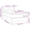 vidaXL Boxspringbett mit Matratze Rosa 80x200 cm Samt