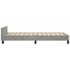 vidaXL Bettgestell ohne Matratze Hellgrau 90x190 cm Samt