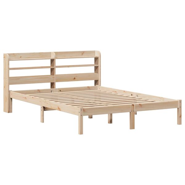 vidaXL Massivholzbett ohne Matratze 150x200 cm Kiefernholz