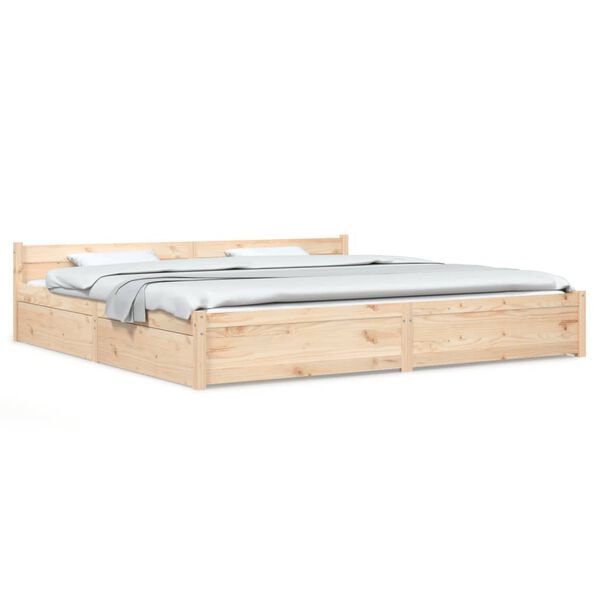 vidaXL Bett mit Schubladen 200x200 cm