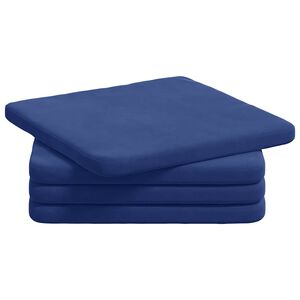 vidaXL Sitzkissen 4 pcs Polizeiblau 40 x 40 x 3 cm Samt