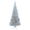 vidaXL Weihnachtsbaum mit 300 LEDs mit Ständer Silber 180 cm Haustier