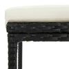 vidaXL 8-tlg. Gartenbar-Set mit Kissen Poly Rattan Schwarz