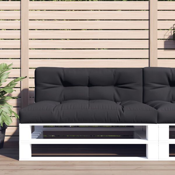 vidaXL Palettenkissen Schwarz 120x40x12 cm Stoff