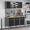 vidaXL Werkbank mit Schubladen 7 pcs Schwarz Ingenieure Holz und Stahl
