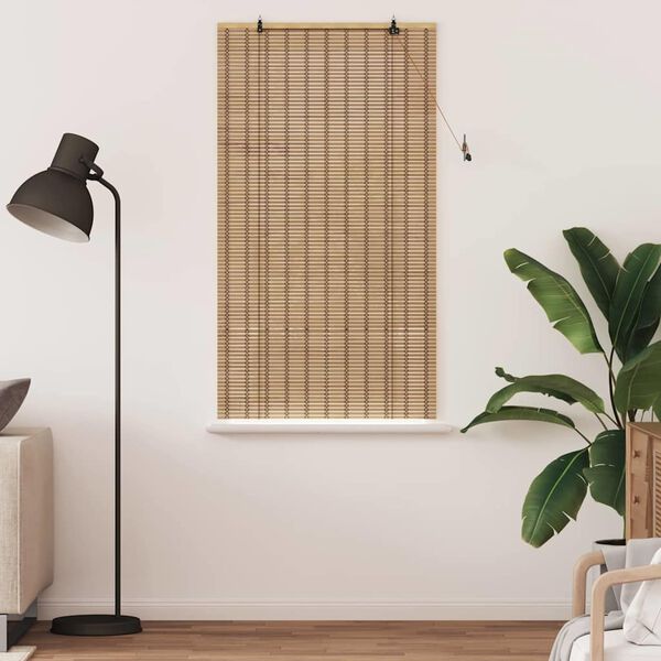 vidaXL Rollo mit Vorh&auml;ngen Natur 80 x 160 cm Bambus