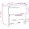 vidaXL Nachttisch Schwarz Eichen-Optik 40 x 30 x 39 cm Holzwerkstoff