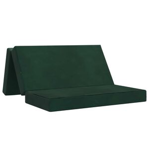 vidaXL Klappsofa Bett 160 x 67 x 45 cm Dunkelgr&uuml;n