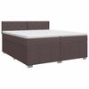 vidaXL Boxspringbett mit Matratze Dunkelbraun 200 x 200 cm Stoff