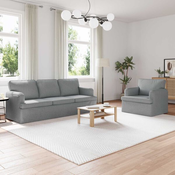 vidaXL Sofa 2 pcs Hellgrau