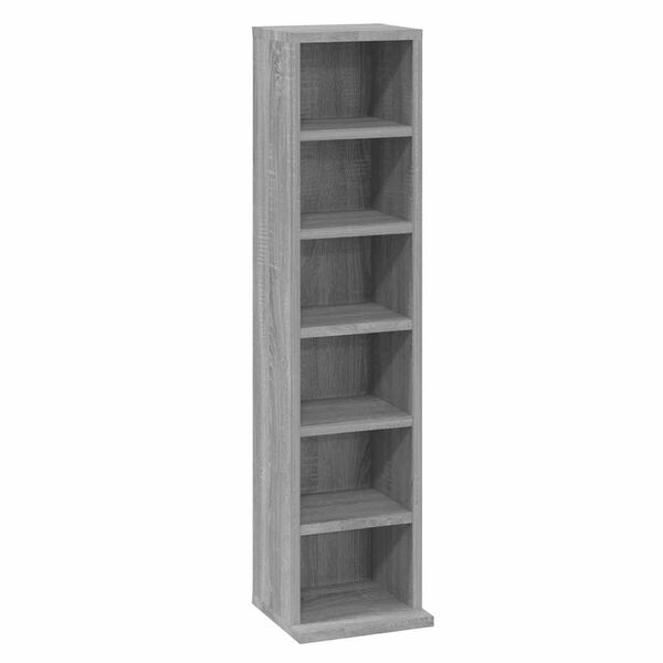 vidaXL CD-Regal Grau Sonoma 21x20x88 cm Holzwerkstoff
