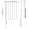 vidaXL LED Kopfteil Dunkelbraun 83x16x118/128 cm Stoff