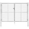 vidaXL Gartentor verzinkter Stahl 306x175 cm Silber
