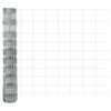 vidaXL Zaun mit Pfosten Silber 1 x 25 m Stahl