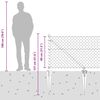 vidaXL Zaunpfosten Grau 10 x 0,8 m (40 x 40 mm Gitter) Stahl und PVC