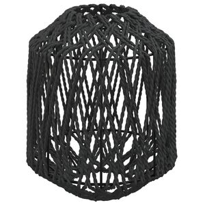 vidaXL Lampenschirm Schwarz Ø23x28 cm Eisen und Papier