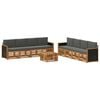 vidaXL Outdoor-Sofagarnitur 9 stk. Natur und Anthrazit
