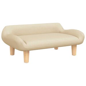 vidaXL Hundebett Creme 70x40x24 cm Stoff