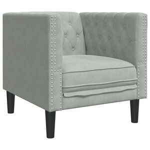 vidaXL Sofa Hellgrau 74,5 x 71 x 70,5 cm Samt