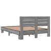 vidaXL Bettgestell Grau Sonoma 140x200 cm Holzwerkstoff und Metall