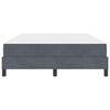 vidaXL Boxspringbett mit Matratze Dunkelgrau 140 x 190 cm Stoff
