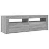 vidaXL TV-Schrank mit LED-Leuchten Grau Sonoma 120x35x40 cm