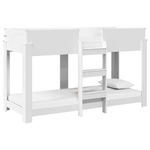vidaXL Etagenbett f&uuml;r Kinder Wei&szlig; 75 x 190 cm Holzwerkstoff