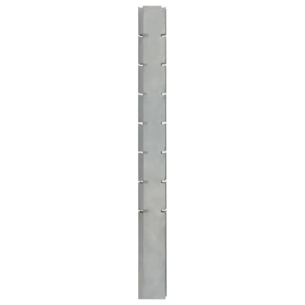 vidaXL Zaunpfosten 10 Stk. Silbern 200 cm Verzinkter Stahl