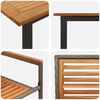 vidaXL Garten Essgruppe 7 pcs Grau Massivholz Akazie